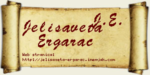 Jelisaveta Ergarac vizit kartica
